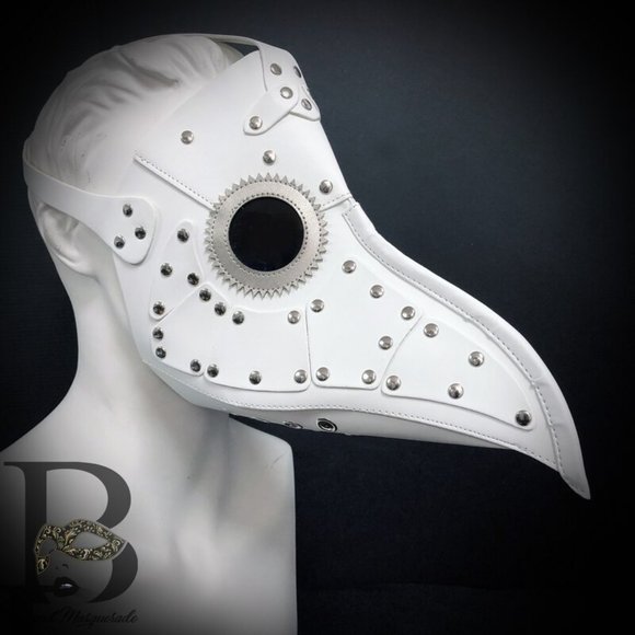 Plague Doctor Mask with Silver Details - Picture 1 of 1